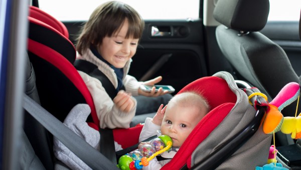 little baby boy and brother