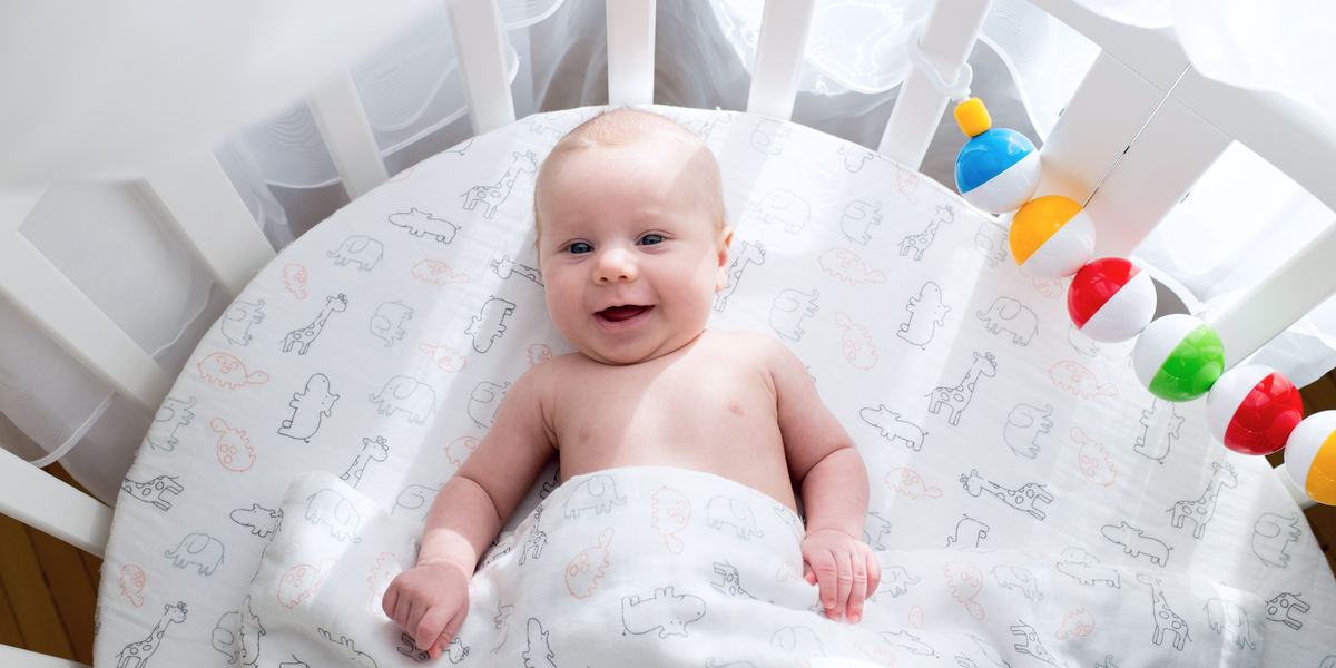 BABY, CRADLE, SMILE