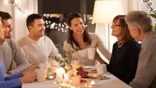 Dîner de Noël en famille