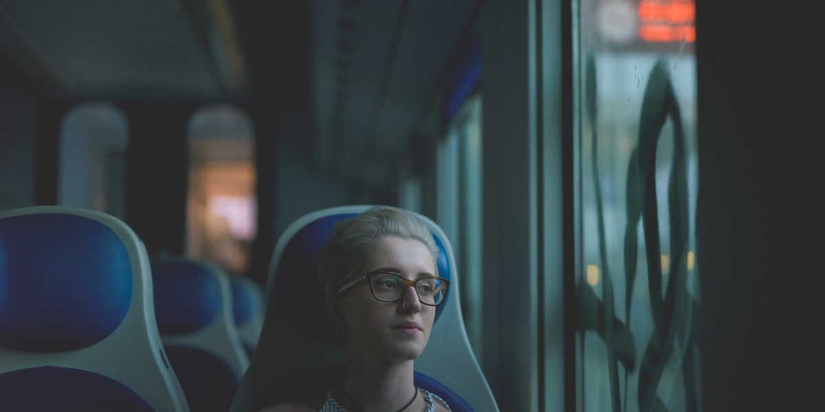WOMAN, YOUNG WOMAN, TRAIN,