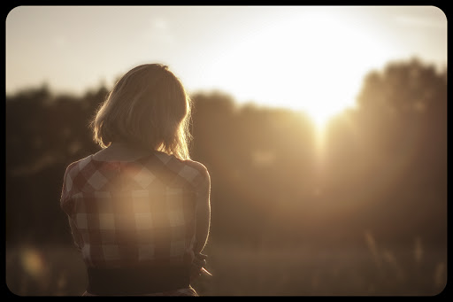 Girl sad- sunset &#8211; ar