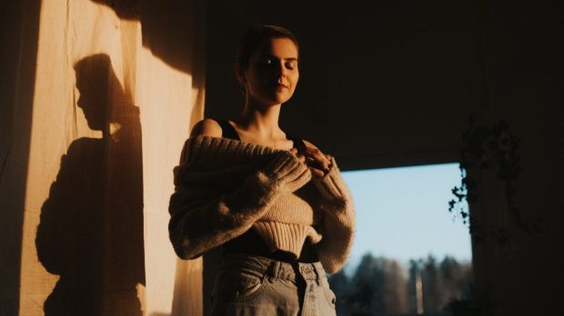 GIRL, MORNING, LIGHT