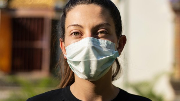 WOMAN, PROTECTIVE, MASK