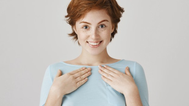 GIRL, GLAD, SURPRISED