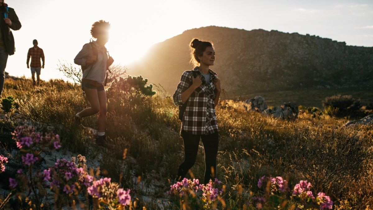 PEOPLE, WALK, MOUNTAINS