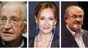 CHOMSKY, ROWLING, RUSHDIE