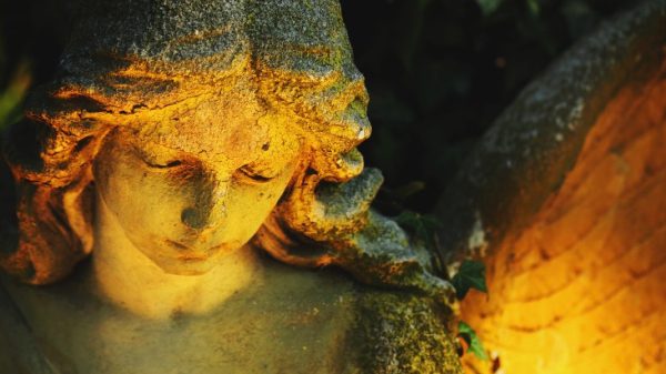 ANGEL, STATUE, LIGHT