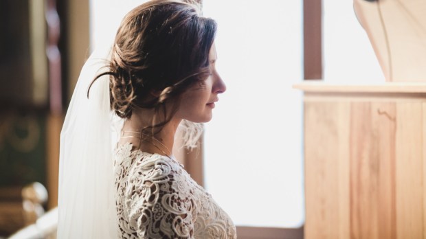 BRIDE, ALONE, CHURCH