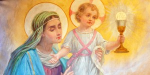 Preghiera a Maria mentre si adora Gesù nell&#8217;Eucaristia