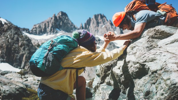 FRIENDS, HELP, MOUNTAINS