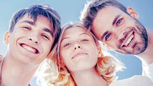 FRIENDS, SMILING, SKY