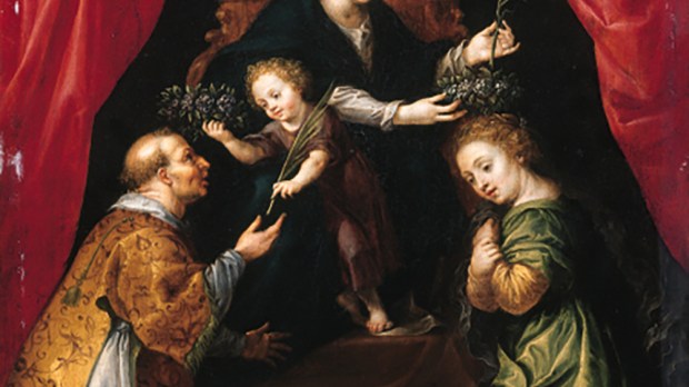 St. Lawrence hands the Christ Child a palm branch