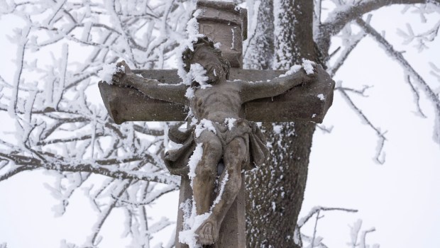 CRUCIFIX IN THE SNOW,