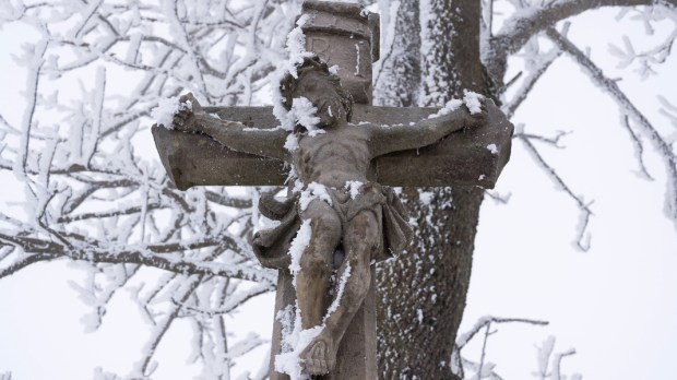 CRUCIFIX IN THE SNOW,