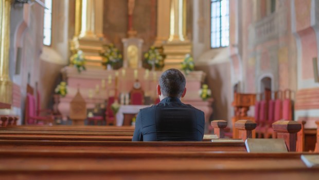 MAN, PRAY, CHURCH