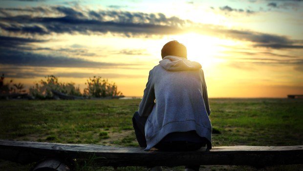 BOY, SUNSET, OUTSIDE