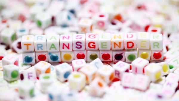 cubes spelling the word transgender