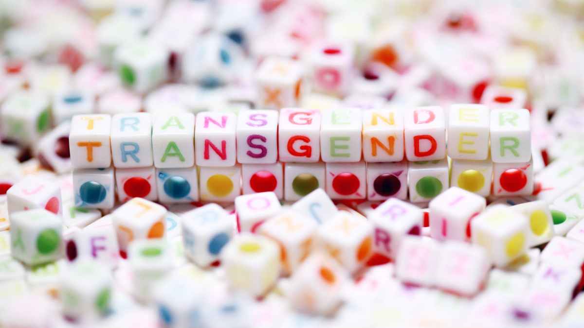 cubes spelling the word transgender