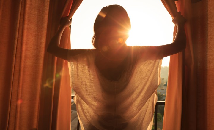 WOMAN, WINDOW, SUN