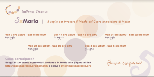 5xMARIA, IMPRESA ORANTE