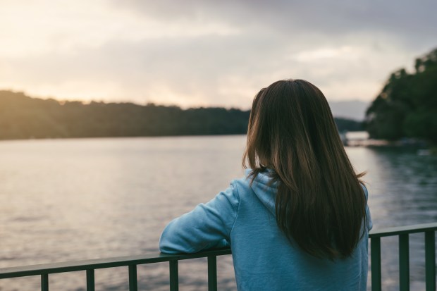 GIRL, VIEW, LAKE