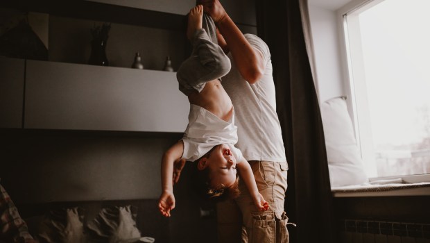 DAD, CHILD, UPSIDE DOWN