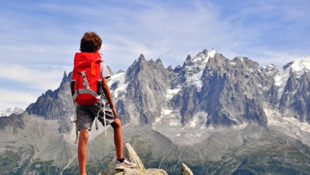 BOY, TREKKING, MOUNTAIN