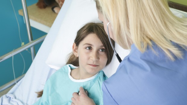 GIRL, HOSPITAL, BED