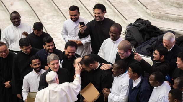 POPE FRANCIS AUDIENCE PAUL VI HALL priests