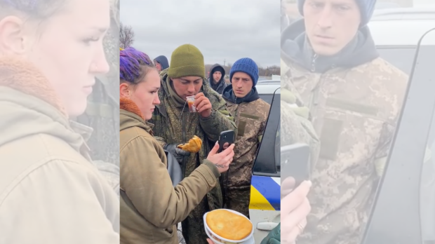 RUSSIAN SOLDIER, UKRAINE PEOPLE