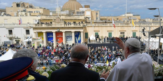 (FOTOGALLERY) Il Papa a La Valletta con le Autorità e il Corpo Diplomatico