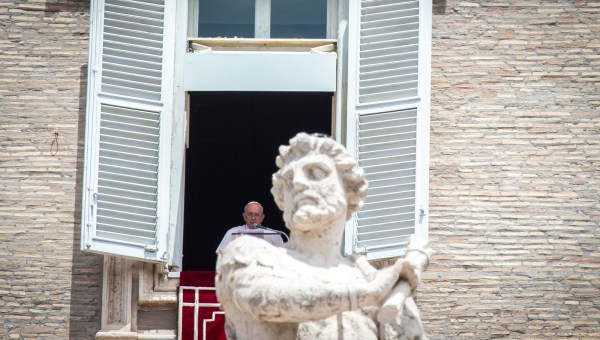 Pope Francis during the Regina Coeli praye