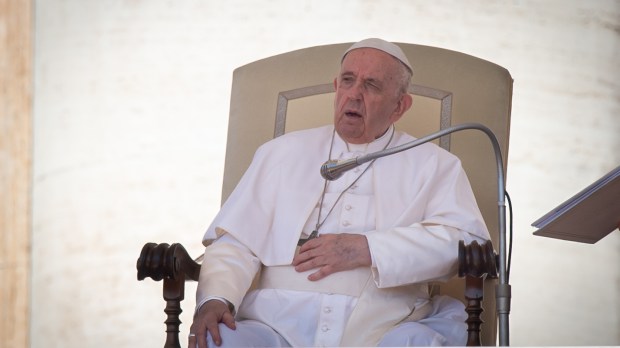 Pope Francis during his weekly general audience in St. Peter's square at the Vatican