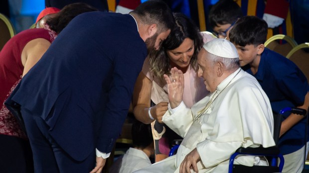 Pope Francis attends the Festival of Families - 10th World Meeting of Families - Paul VI Hall