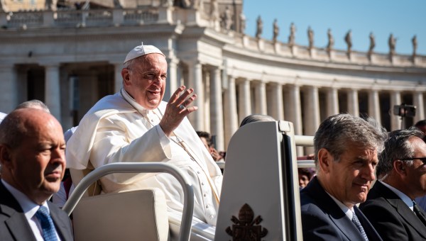 Pope Francis during his weekly general audience in saint peter's square - June 15 2022