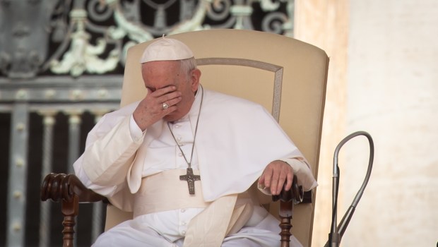 Pope Francis during his weekly general audience in saint peter's square - June 22 2022