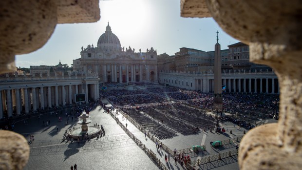 DURING POPE FRANCIS mass for the 10th World Meeting of Families