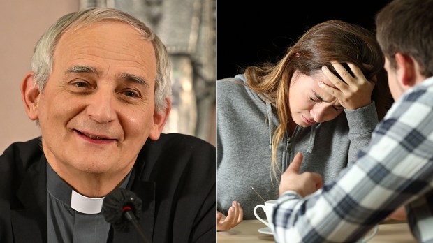 Cardinale Zuppi una coppia che litiga