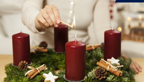 Kindle first candle on the first Advent