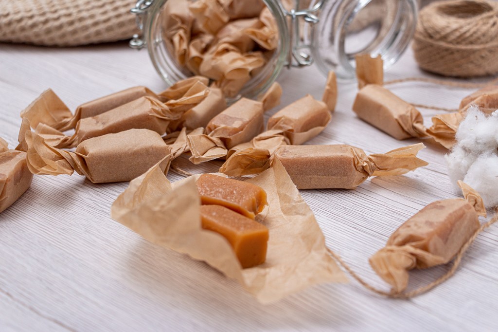 delicious-homemade-toffee-on-a-table-in-a-jar-shutterstock