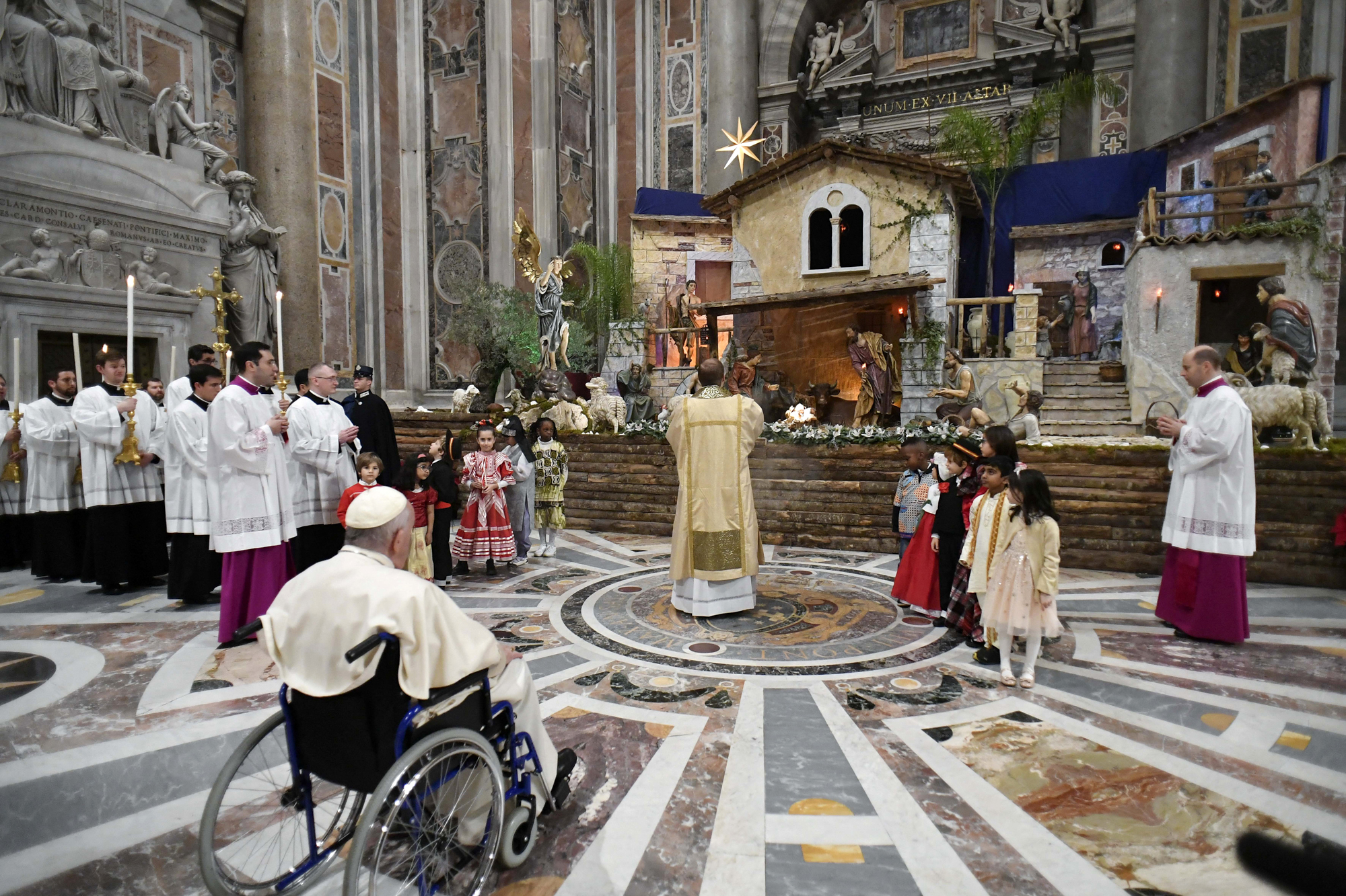 (FOTOGALLERY) Messa di Natale di Mezzanotte con il Papa 2022