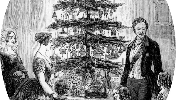 ILLUSTRAZIONE CON L'ALBERO DI NATALE AL CASTELLO DI WINDSOR DI Joseph Lionel Williams