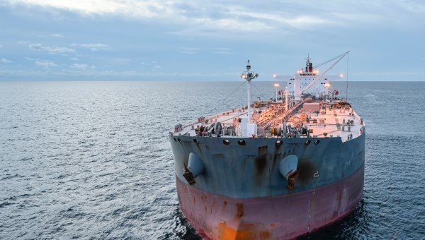 oil tanker sailing the high seas
