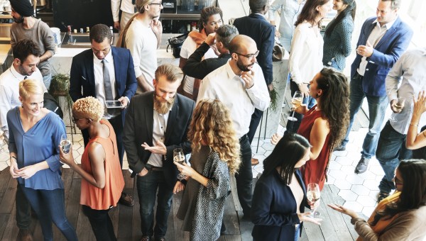 Business People Meeting Eating Discussion Cuisine Party Concept